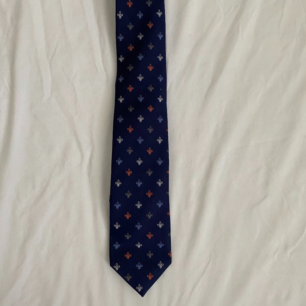 Eton Navy Fleur de Lis Tie